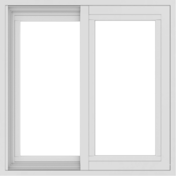 WDMA 24x24 (23.5 x 23.5 inch) White Aluminum Slide Window without grids exterior