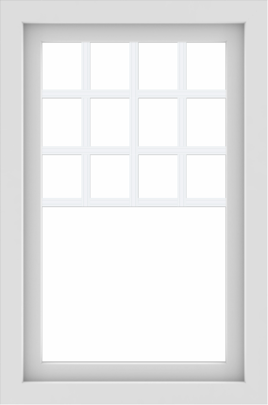 WDMA 24x36 (23.5 x 35.5 inch) White aluminum Picture Window with Top Colonial Grids