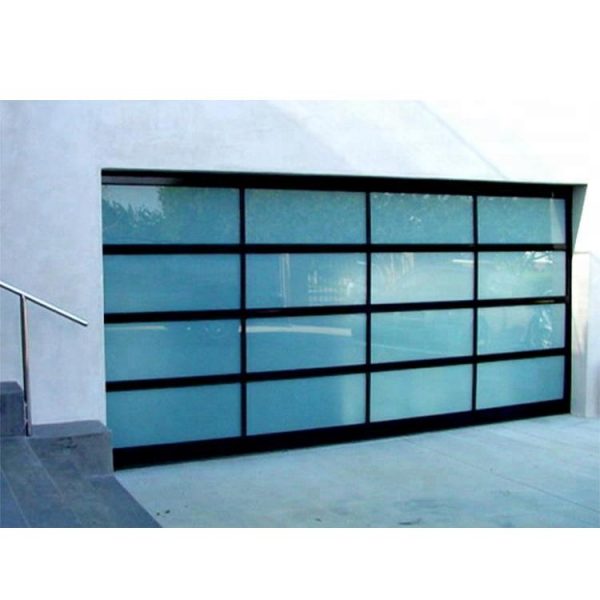 WDMA 9x8 Aluminum Insulated Frosted Tempered Glass Garage Door Price Automatic