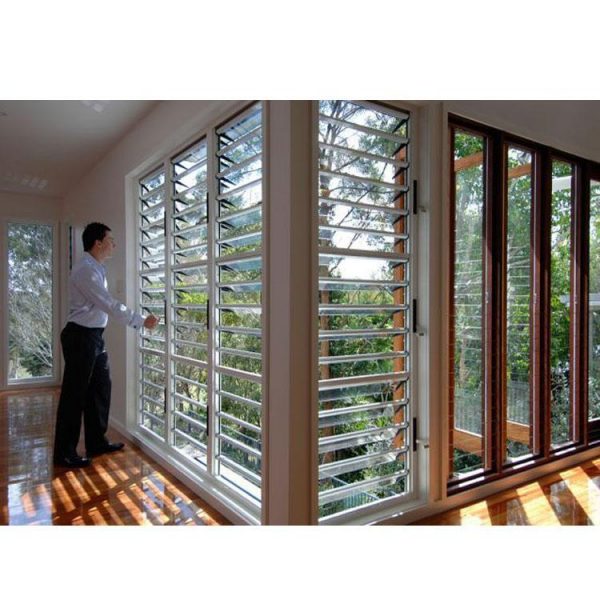 China WDMA louvre window with mosquito net Aluminum louver Window