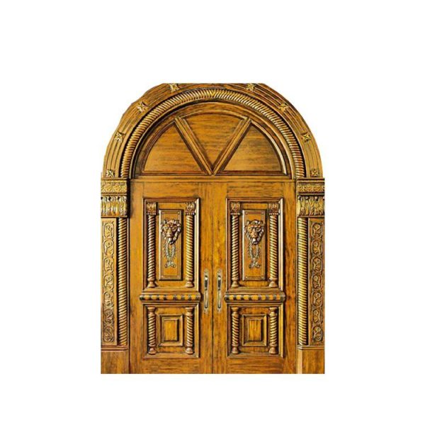 China WDMA French Wooden Door Exterior Teak Wood Double Main Double Door Designs Wood Doors
