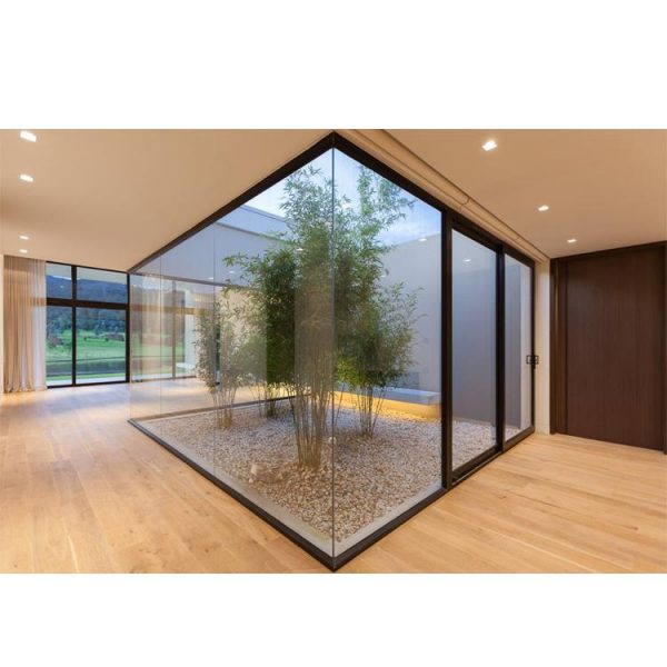 China WDMA Intelligent House Floor To Ceiling Staircase Beveled Aluminum Fixed Glass Glider Window Sash Georgian Windows Design Cost