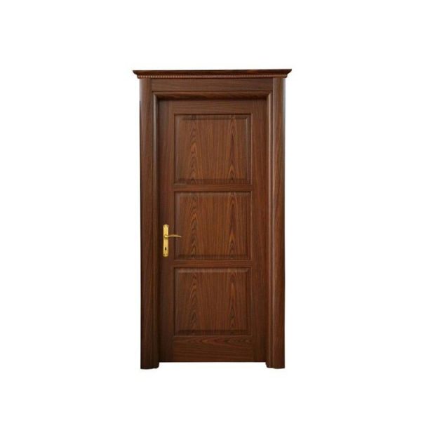 China WDMA Luxury Safety Readymade Wooden Single Leaf Glass Door For Bedrooms
