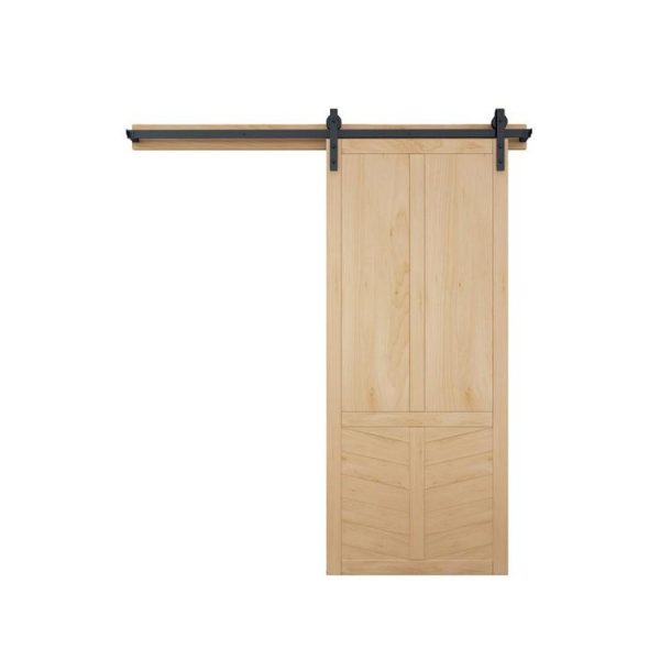 WDMA New Design Wood Doors Sliding Barn Door Hidden Pocket Wooden Doors