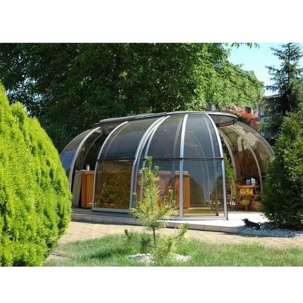 WDMA Glass Sunroom With Retractable Roof For Sale