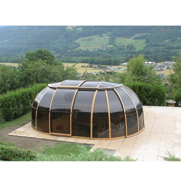 China WDMA Outdoor Glass Sunroom With Retractable Swimming Pool Glass Cover Enclosures Roof For Sale