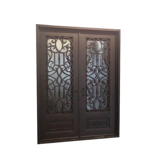 China WDMA Outdoor Wrought Iron French Patio Glass Door Lowes Wrought Iron Front Double Main Entry Storm Door Price