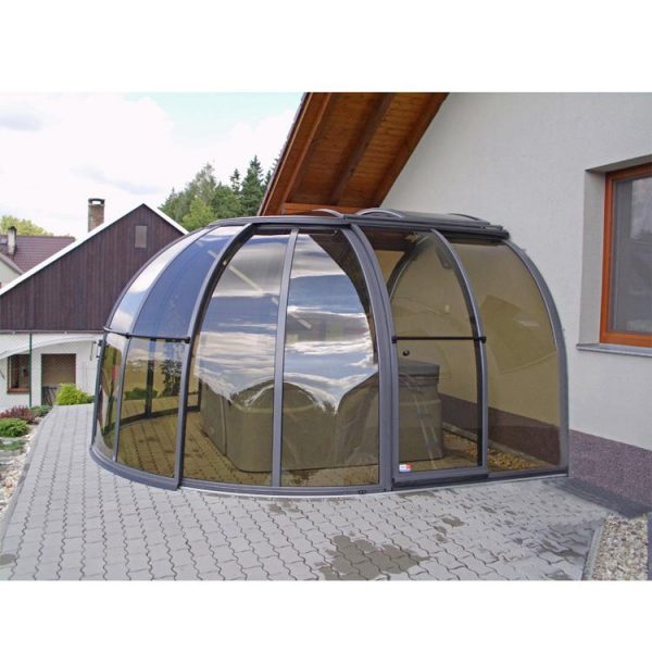 WDMA polycarbonate swimming pool cover roof retractable