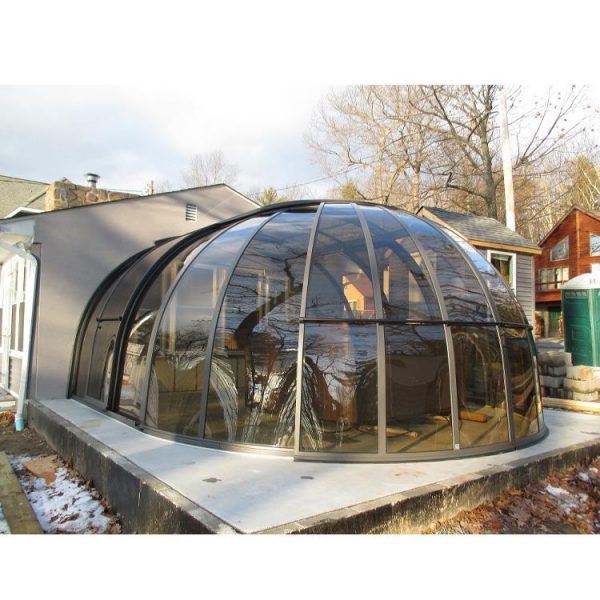 WDMA polycarbonate swimming pool cover roof retractable Aluminum Sunroom