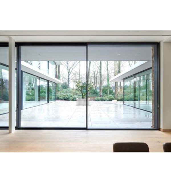 China WDMA Residential New Color Coating Power Operated Automatic Auto Soft Close Sensor Multi Sliding Glass Door Design From Guangzhou
