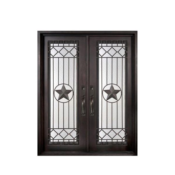 WDMA wrought iron single entry door Steel Door Wrought Iron Door
